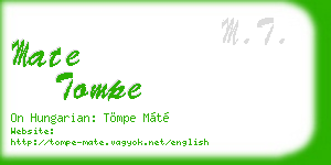mate tompe business card